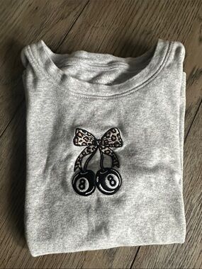 Coquette 8-Ball Cherry Leopard Bow Tee - Organic Collective Small